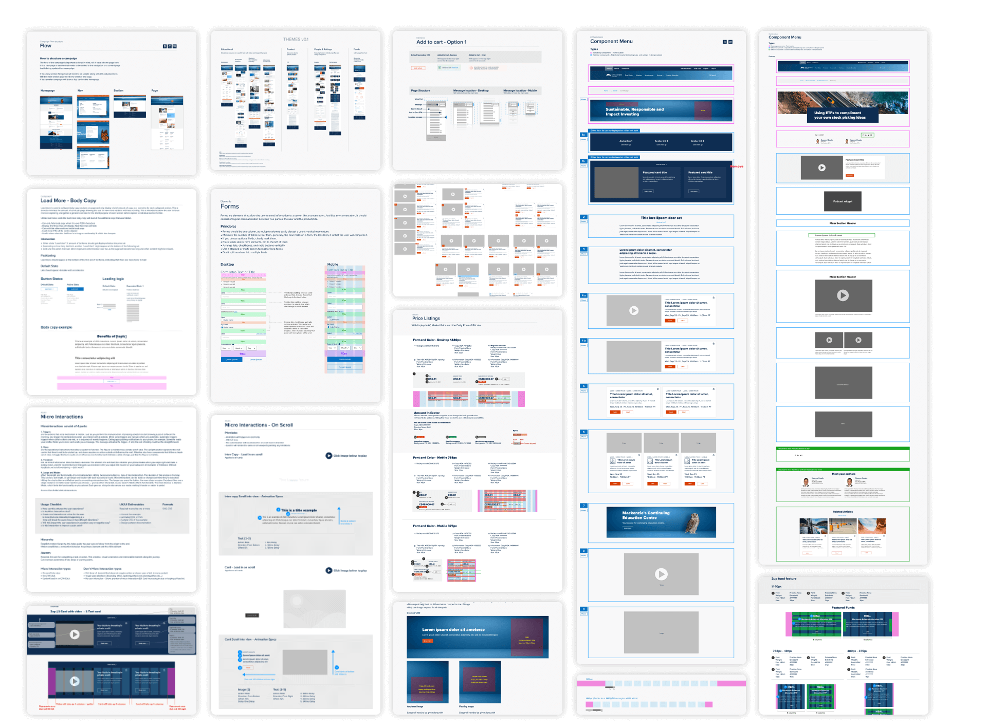 Design system for Mackenzie sample